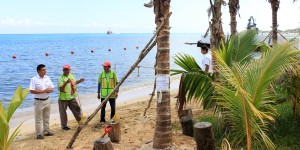 El alcalde Fredy Marrufo mejora la imagen del malecón turístico de Cozumel