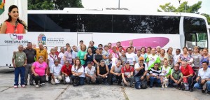 Despiden a delegación Quintanarroense de Adultos Mayores que participara en Juegos Nacionales
