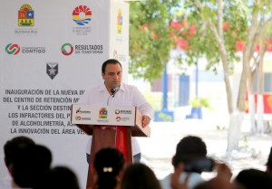 Inaugura el gobernador la nueva imagen del Centro de retención municipal de Cancún