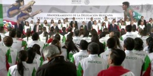 Abandera el Presidente Enrique Peña a seleccionados de los Juegos Centroamericanos