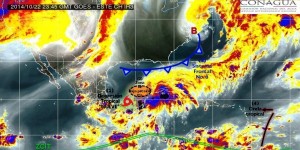 Depresión tropical 9 toca tierra entre Sabancuy y Champotón, Campeche