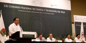 Inaugura el gobernador el XXI Congreso Nacional de Ciencia y Tecnología del Mar en Cozumel