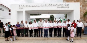 Inaugura el gobernador la secundaria “Carlos  Monsiváis” en Cozumel