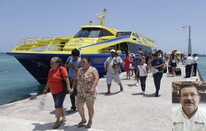 Continúa en ascenso el número de pasajeros que llegan a Isla Mujeres vía marítima