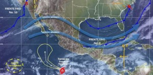 Frentes fríos provocan baja temperatura, viento fuerte y lluvias en diversos estados