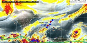 Ingreso de humedad del mar Caribe originara lluvias fuertes en la Península de Yucatán