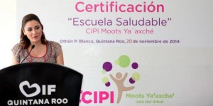 Encabeza Mariana Zorrilla de Borge certificación del Cipi Moots Ya’axche como escuela saludable