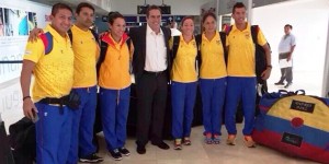 Arriba a Coatzacoalcos delegación de atletas de Colombia participan en JCC 2014