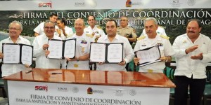 Gobierno de Quintana Roo y Marina firman convenio de coordinación en el mantenimiento del canal de Zaragoza