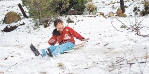 Familias de divierten en nevado del Cofre de Perote