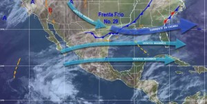 Se prevén lluvias fuertes en Veracruz, Tabasco, Chiapas y Quintana Roo, por entrada de humedad