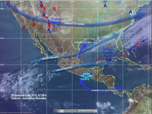 Se prevén precipitaciones fuertes en Chiapas y Tabasco, debido al sistema frontal numero 39