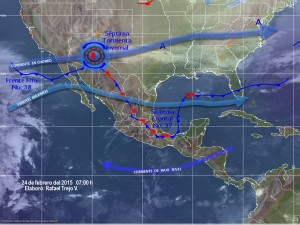 Se prevén lluvias fuertes en Chiapas y Tabasco, debido al Frente Frio numero 37