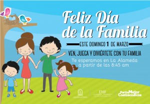 Invita DIF Coatzacoalcos a festejar a la familia este domingo en la Alameda