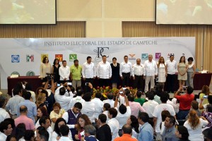 Firman candidatos por la gubernatura de Campeche pacto de civilidad