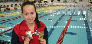 Alexa Villa, sorprendida por los dos oros conquistados en la Olimpiada Nacional 2015