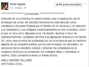 Hackean cuenta de Facebook de la candidata del PRI-PVEM, Anilú Ingram