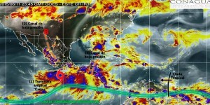 La tormenta tropical Carlos generara lluvias en Oaxaca, Chiapas, Veracruz y Tabasco