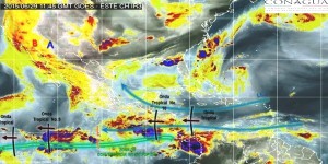 La Onda Tropical número 10 prevé lluvias fuertes con actividad eléctrica para el Sureste