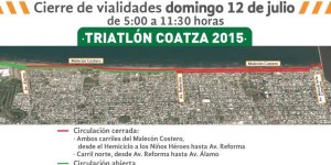 Cerrarán vialidad por Triatlón Coatzacoalcos 2015