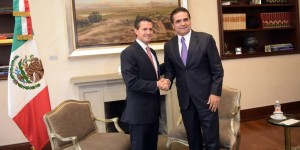 Peña Nieto recibe a los gobernadores electos de Colima y Michoacán