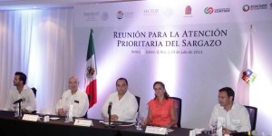 El gobernador se reúne con Turismo y SEMARNAT, para la atención prioritaria del sargazo