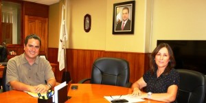El alcalde de Coatzacoalcos Joaquín Caballero, se reúne con Rocío Nahle Diputada Federal