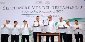 Osorio Chong y Zapata Bello, inician Campaña Nacional del Mes del Testamento en Yucatán