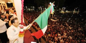 Preside el gobernador Roberto Borge la ceremonia del CCV Aniversario del “Grito de Independencia”