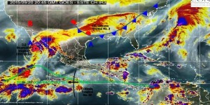 Pronostican lluvias intensas en Oaxaca, Veracruz, Tabasco y Chiapas