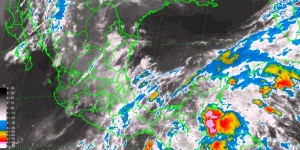 Lluvias fuertes desde el Sur-Sureste hasta la Península de Yucatán