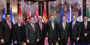 Llegan mandatarios a la primera Cumbre de gobernadores y premieres de Norteamérica