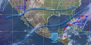 Lluvias fuertes, por el frente frio número 17 en Veracruz, Tabasco y Chiapas
