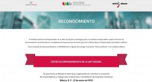 Certifica INADEM a la UJAT como incubadora de negocios