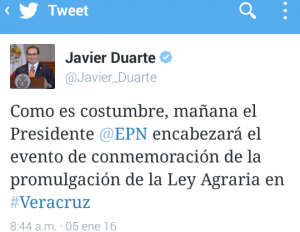 Peña Nieto conmemorara Promulgación de la Ley Agraria en Veracruz: Javier Duarte