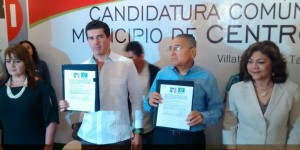 Firman PRI y PVEM convenio por la candidatura común por Centro