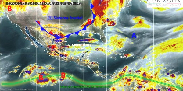 Clima para Mexico con lluvias