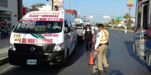 Operativo de vialidad, infracciona a 110 unidades del transporte público en Cancún