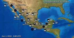 Se prevén lluvias de diversas intensidades en la mayor parte de México