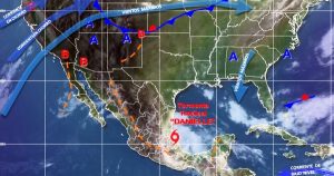 La noche de hoy la Tormenta Tropical Danielle tocó tierra en el norte de Veracruz