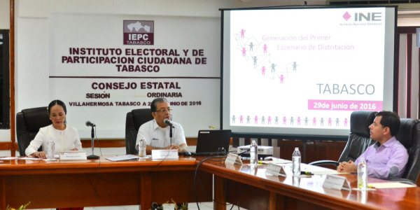 Distritacion en Tabasco INE e IEPC