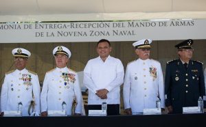 Dan bienvenida a nuevo mando naval en Yucatán
