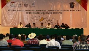 Realizan segundo encuentro de delegados municipales de Centro con mandos de Seguridad Pública