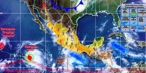 Se pronostican chubascos con tormentas locales muy fuertes en la República Mexicana