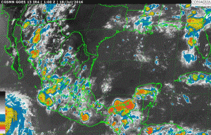 Chubascos en entidades del Noroeste, Occidente, Centro, Sur y Sureste del país