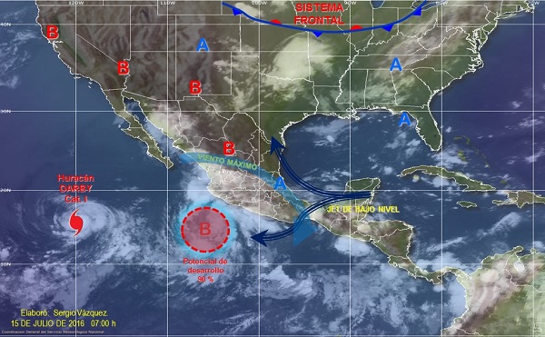 Clima vigilancia SMN tormenta tropical estelle