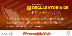 Declara SEGOB emergencia para ocho municipios de Veracruz