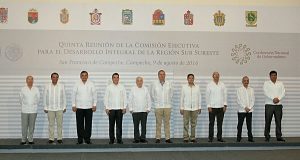 En Campeche, gobernadores se reunen para el desarrollo integral del sur-sureste