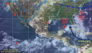 Se prevén tormentas de muy fuertes a intensas en la Península de Yucatán y el sur y el sureste de México
