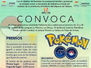 Convocatoria “Pokémon Go” es apócrifa, afirma el Injutab